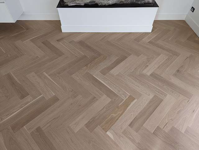 Whitewashed Oak Herringbone project photo 6