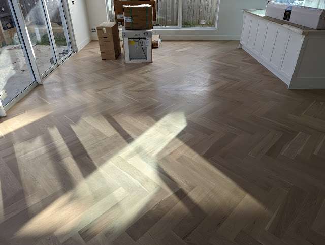 Whitewashed Oak Herringbone project photo 11
