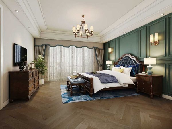 Modern living room featuring Fontaine light tan Premium Oak Flooring