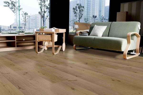 Natural Oak engineered timber flooring